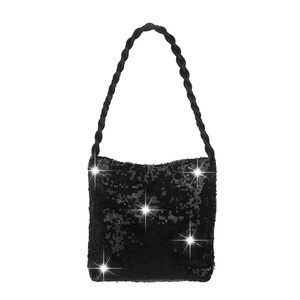 8513 Clutch Purse Sparkly Evening Bag Sequin Bucket Shoulder Handbag